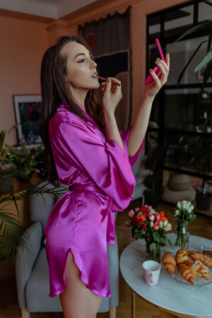 'Bloom' Fuchsia Kimono