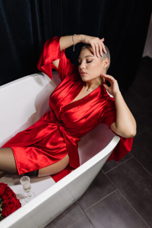 'Flirt' Red Short Kimono