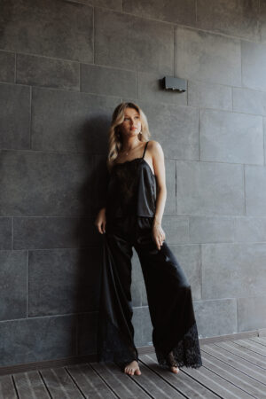 'Sweetheart' Black homewear set